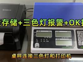 電子計數(shù)秤配備三色報警燈+打印機(jī)及U盤